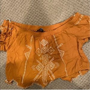 fashion nova yellow flowy tank